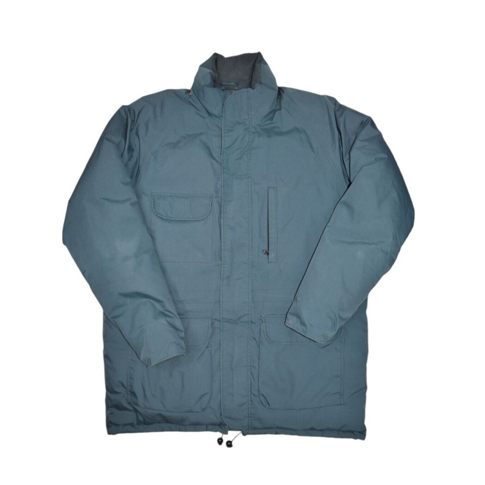 Vintage Eddie Bauer Jacket Mens Large Green Goose Down Insulated Puffer Parka